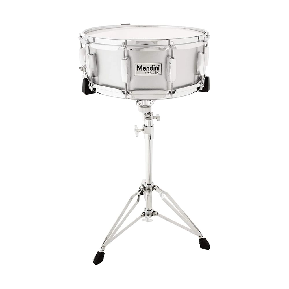 Mendini Student Snare Drum Set, Silver