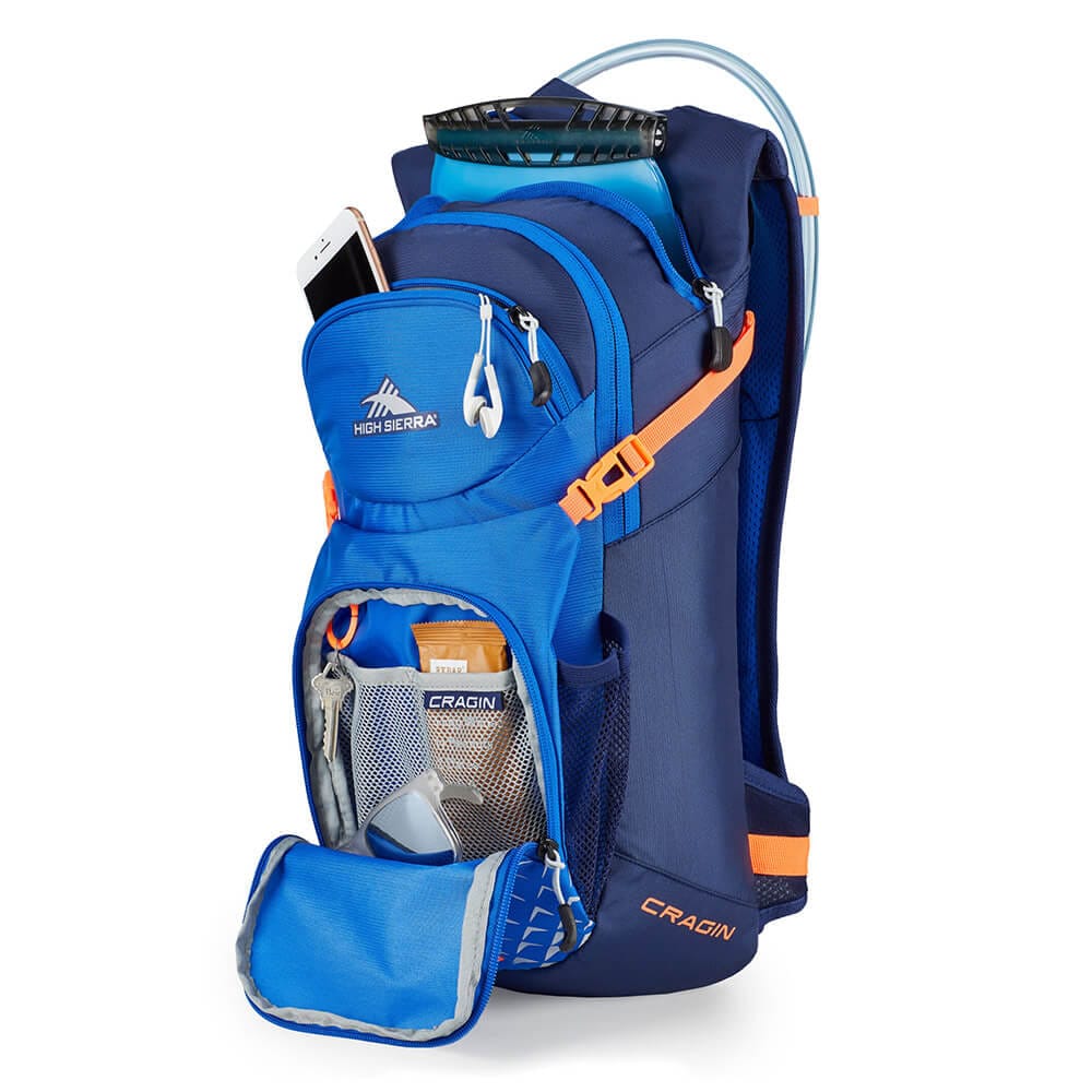 High Sierra 12L Cragin Hydration Backpack with 2L Reservoir, Vivid Blue