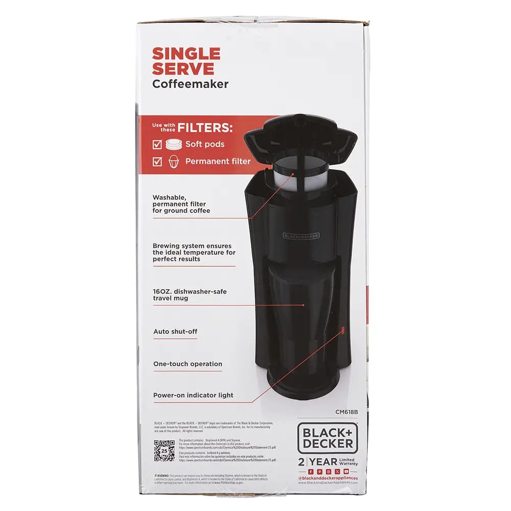 BLACK + DECKER Single Serve Coffee Maker