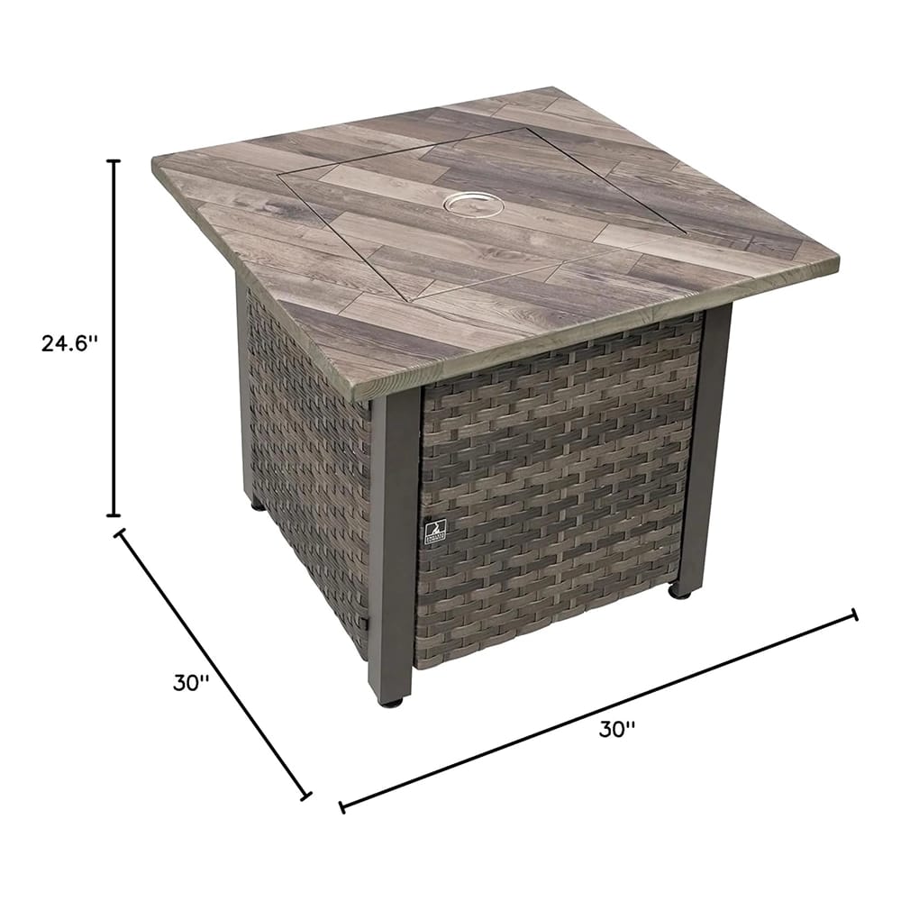 Endless Summer The Quinn 30" Fire Pit, 50,000 BTU, White Fireglass