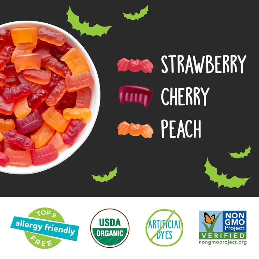 YumEarth Organic Halloween Gummy Fruits, 350 Pack