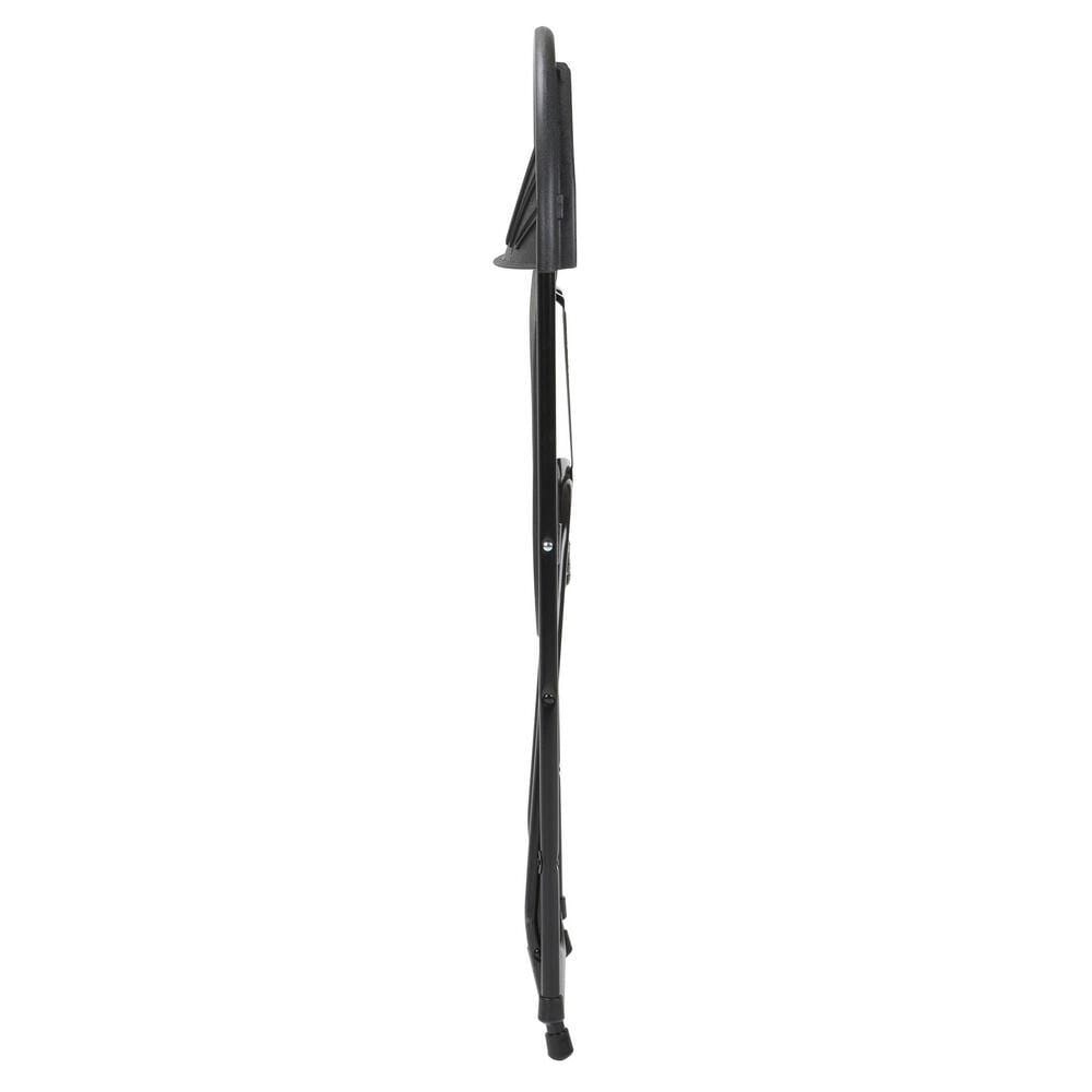 Cosco Zown Commercial Fan Back Plastic Folding Chair, Black, 8 Pack