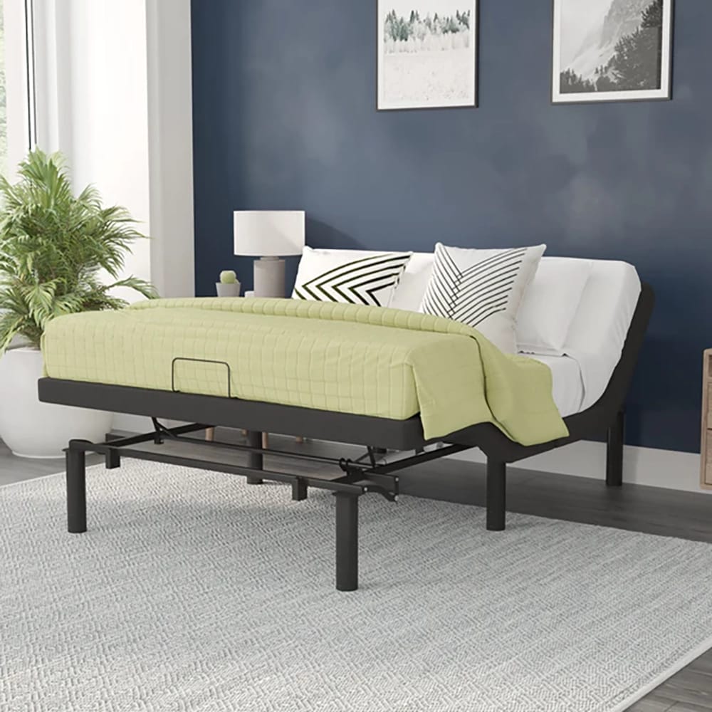Adjustable Upholstered Bed Base with Wireless Remote, Queen
