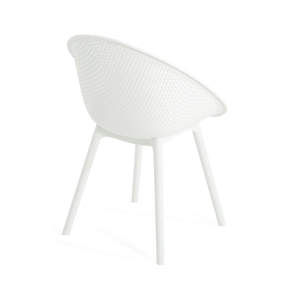 Gable Outdoor Dining Chair, White, Set of 2