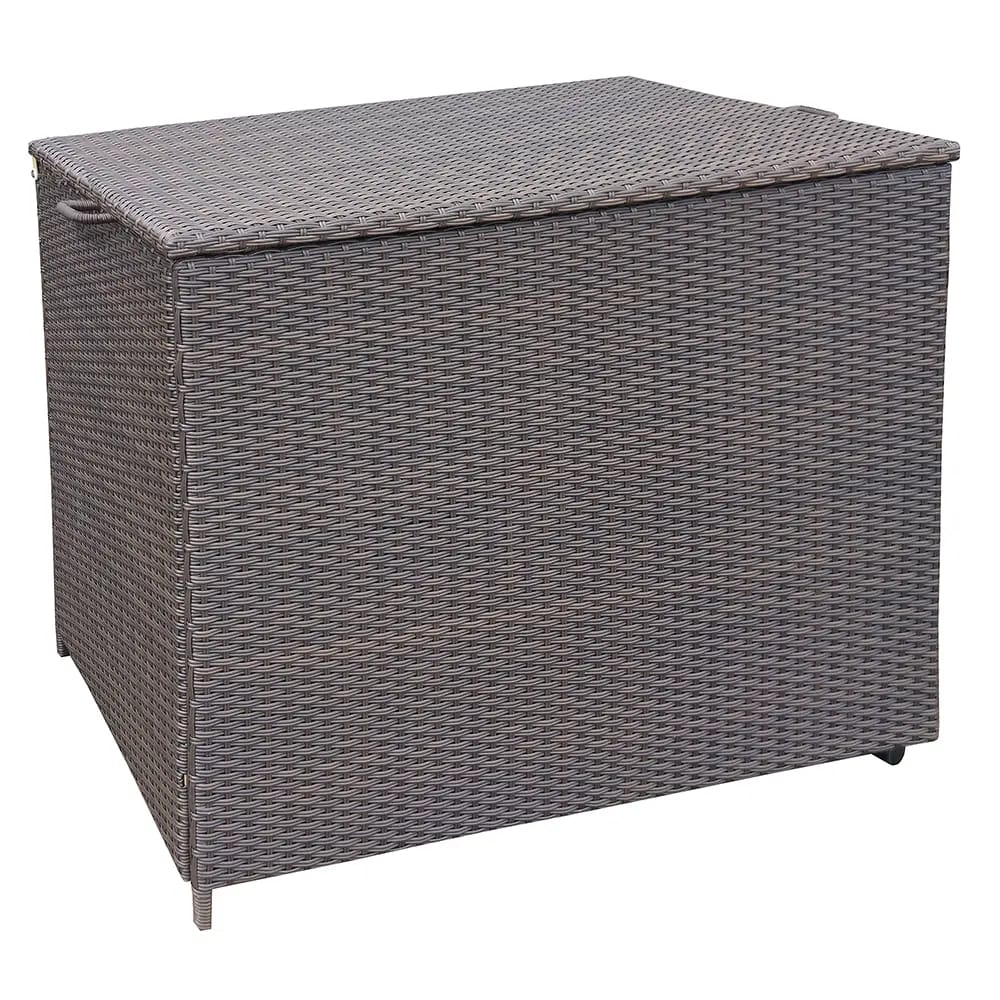 Resin Wicker Deck Box, 78 Gal