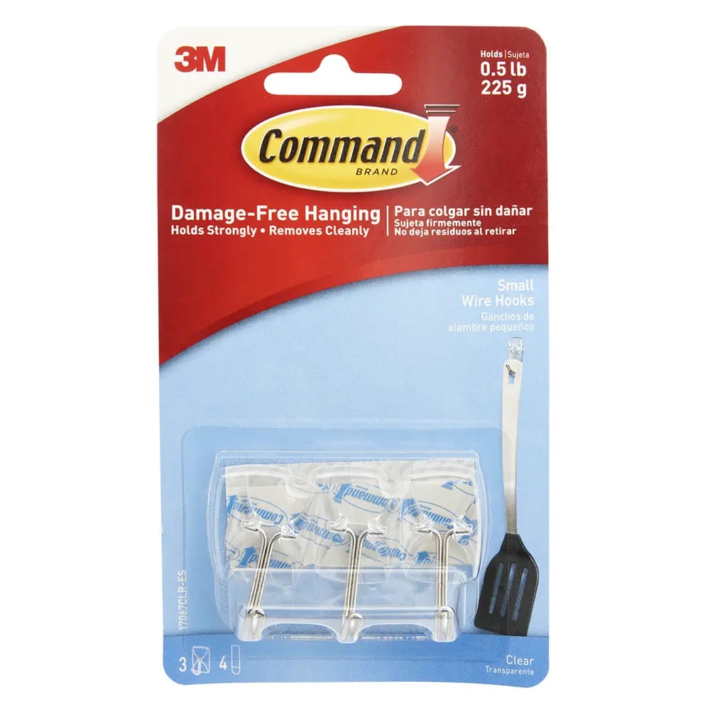 Command 3M Small Wire Hooks, 3 Count