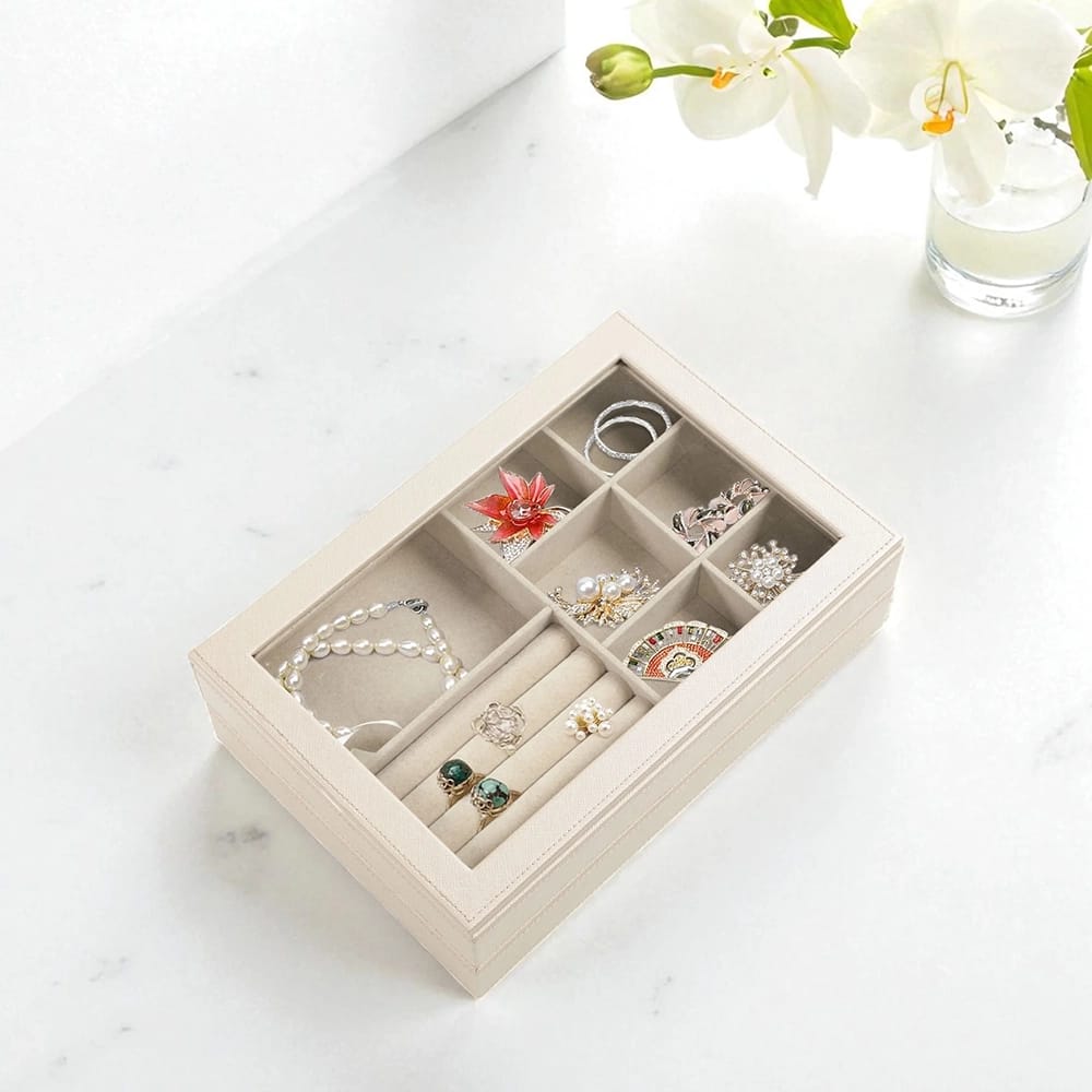 Hives & Honey Jaclyn Stackable Jewelry Trays, Gold