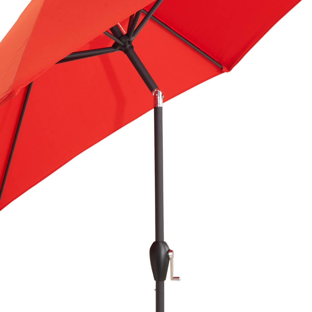 9' Market Umbrella with Crank & Tilt, Orange/Red