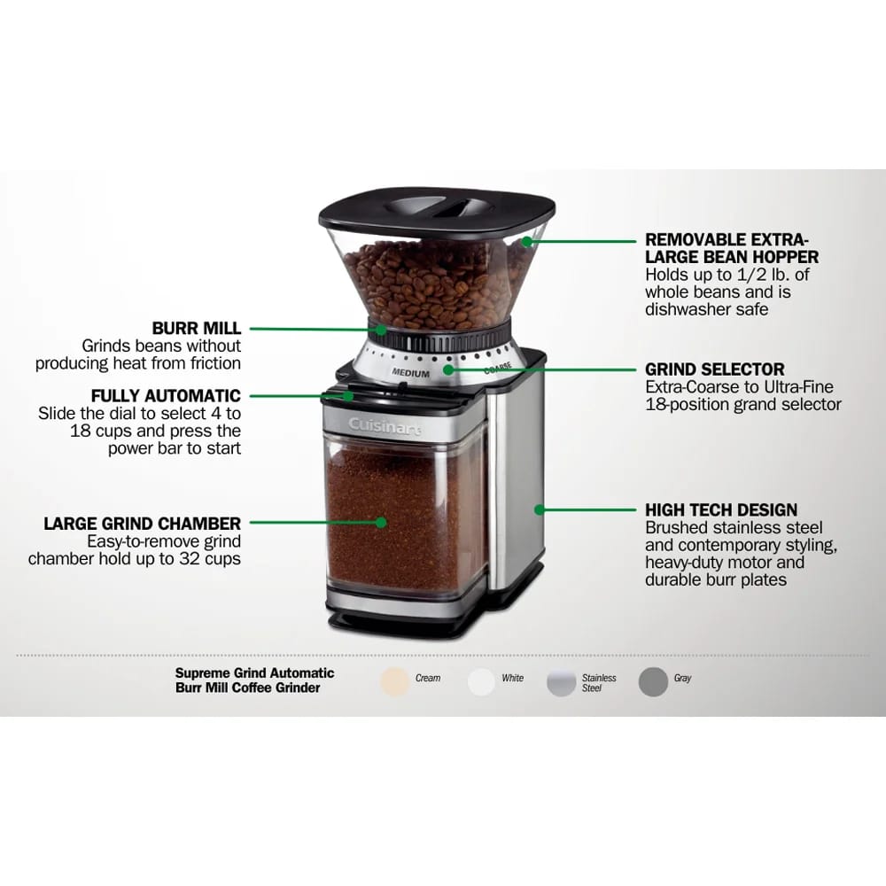 Cuisinart Electric Burr One-Touch Coffee Grinder (Factory Refurbished)