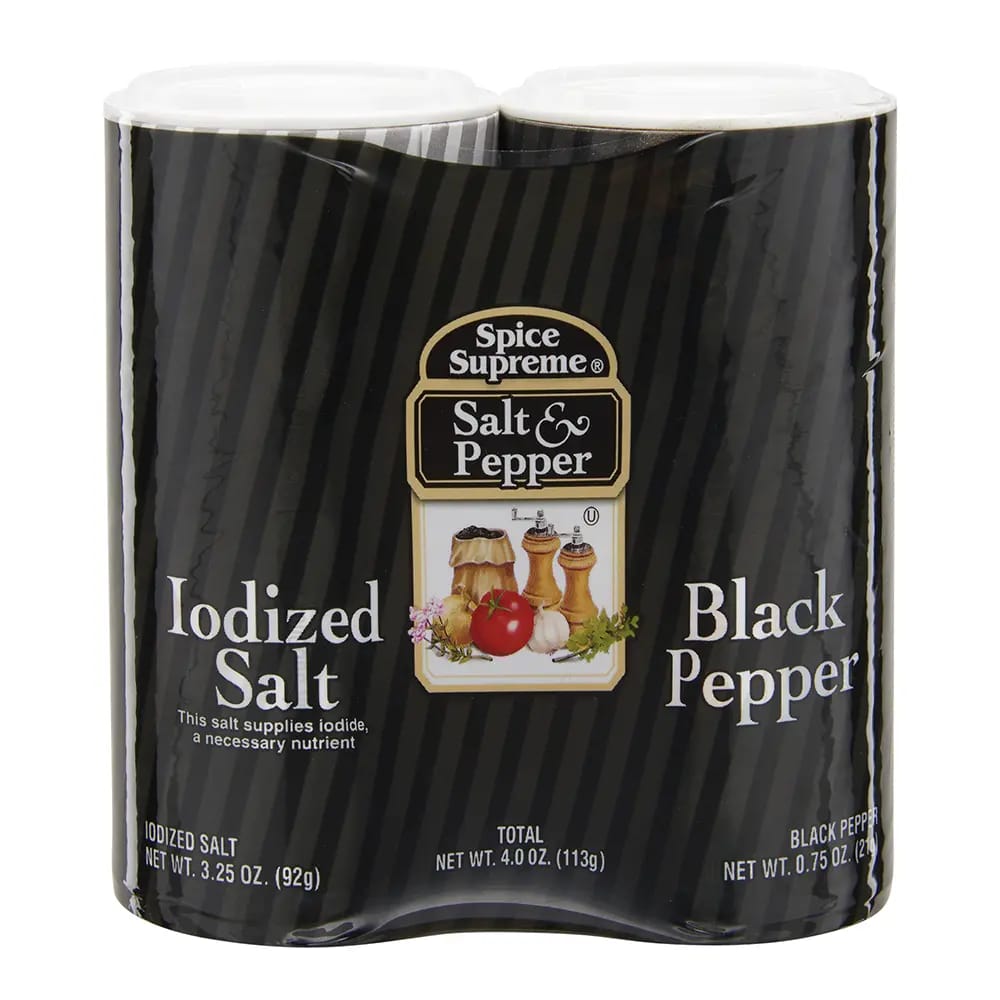 Spice Supreme Salt & Pepper Set, 4 oz