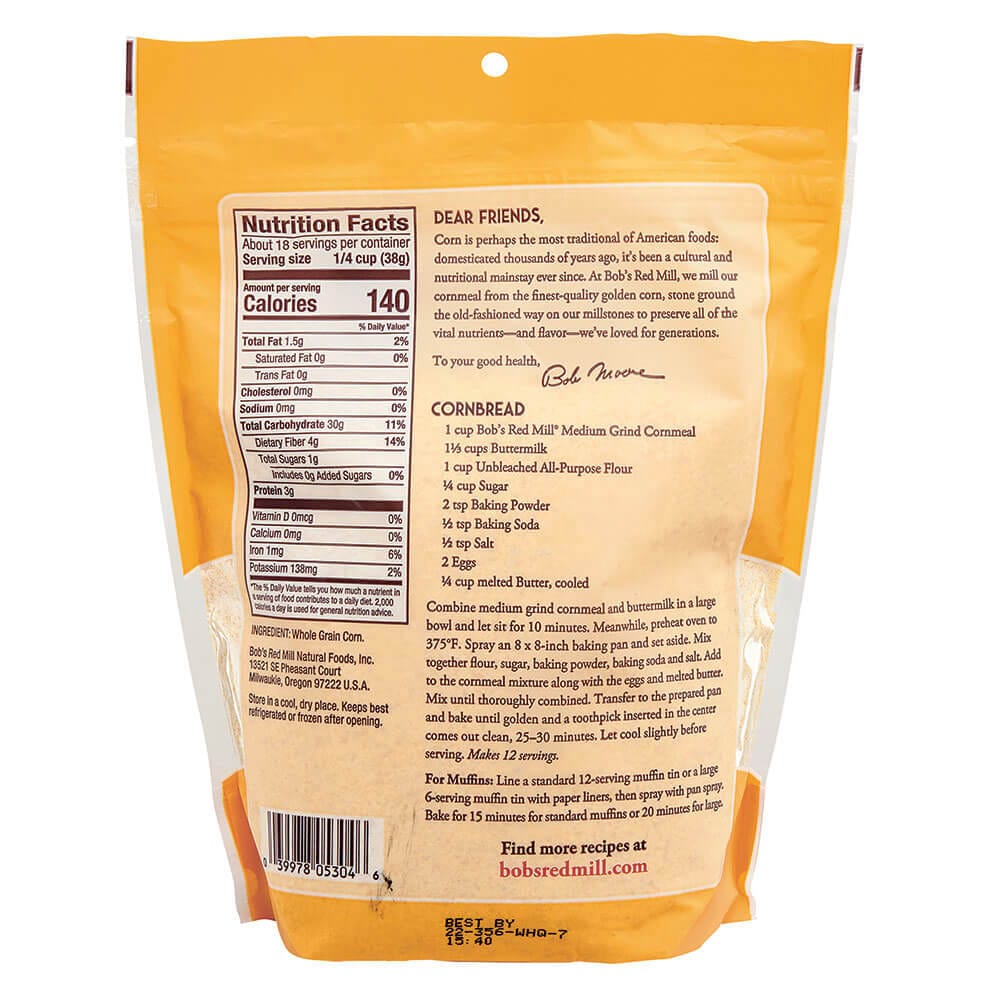 Bob's Red Mill Medium Grind Cornmeal, 24 oz