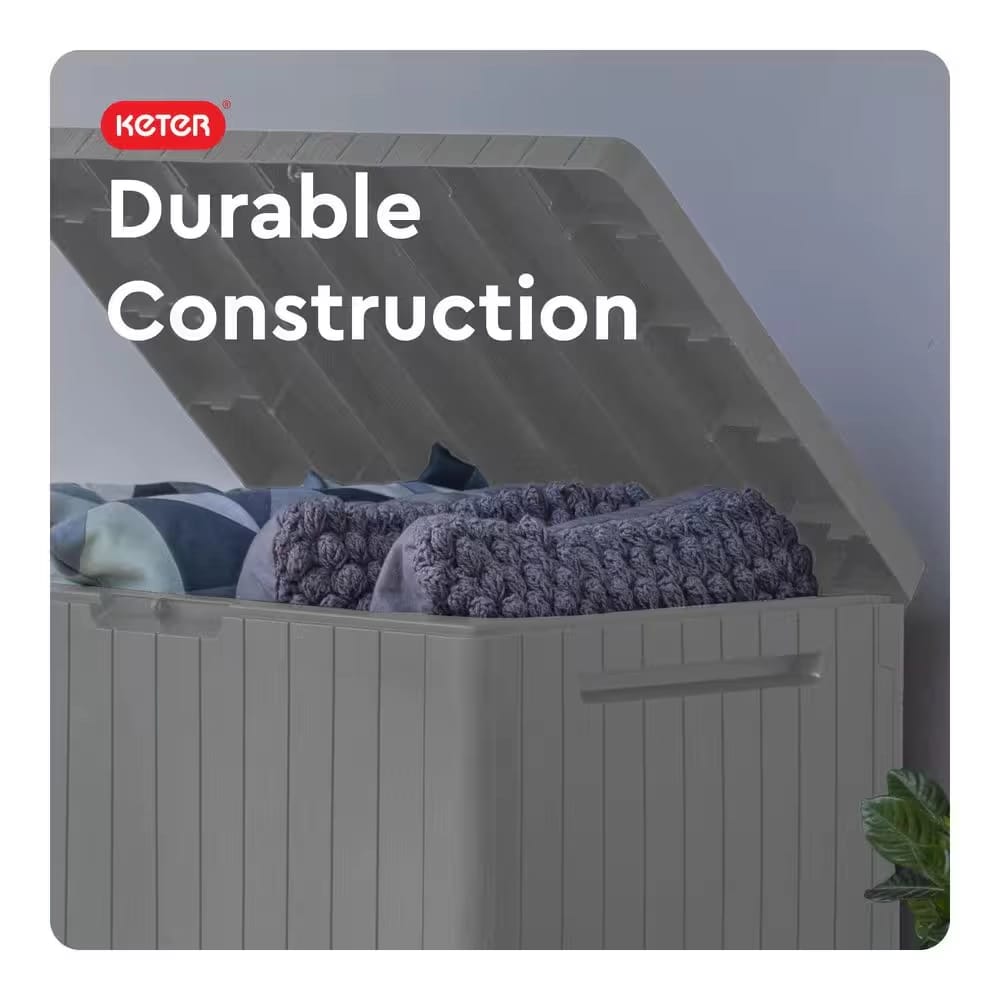 Keter Stonebrook 30 Gallon Deck Box, Gray