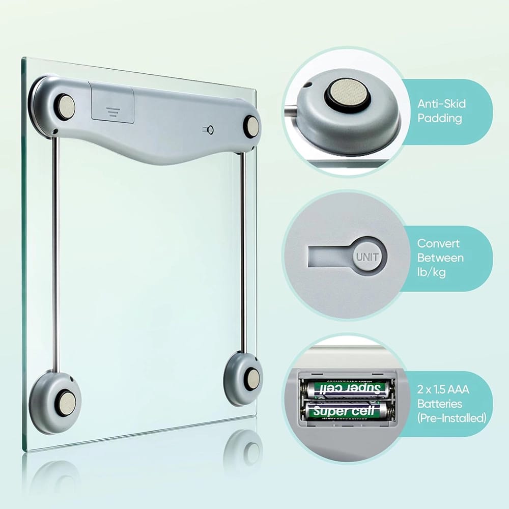 Etekcity Digital Body Weight Scale, Silver