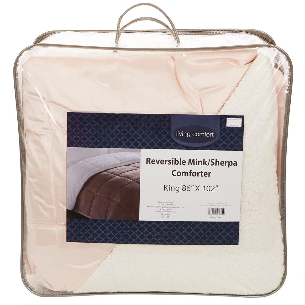 Velvet Plush King Sherpa Comforter