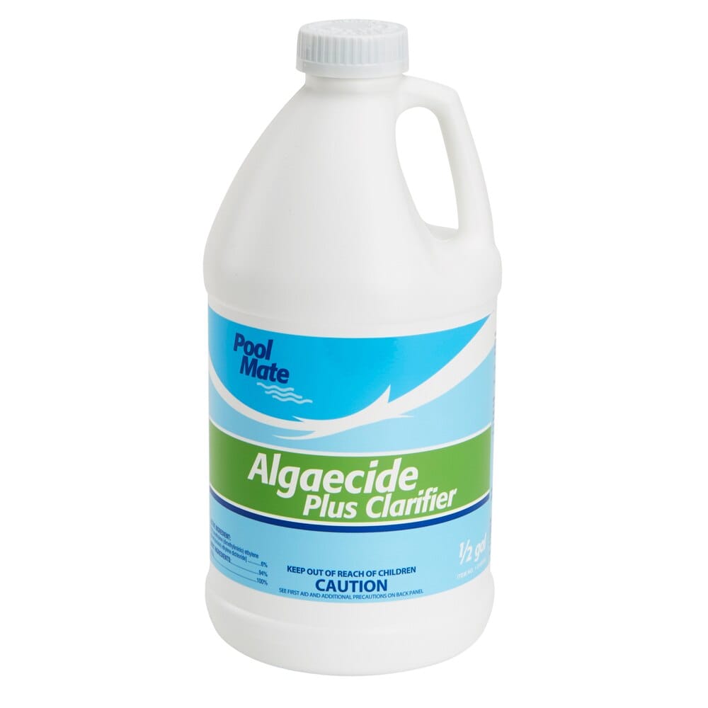 Pool Mate Algaecide Plus Clarifier, 1/2 Gal