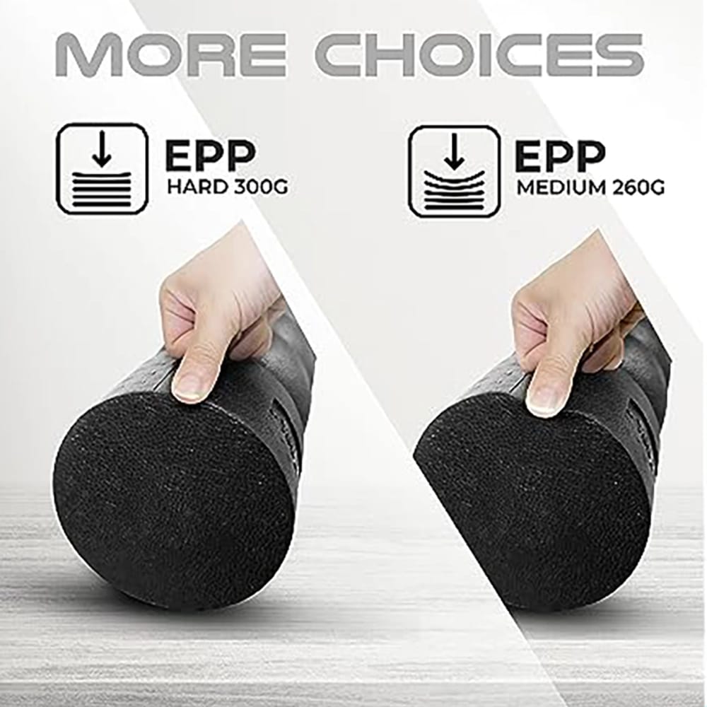 Yes4All EPP Wave Exercise Foam Roller, 300g, Black