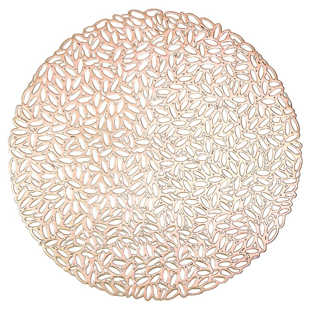 Luxe Home Decorative 15" Metallic Vinyl Placemats, 4-Count