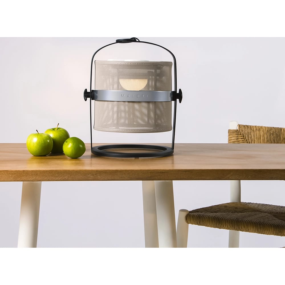 Seaside Casual La Lampe Aluminum Solar Petite, Charbon/Blanc