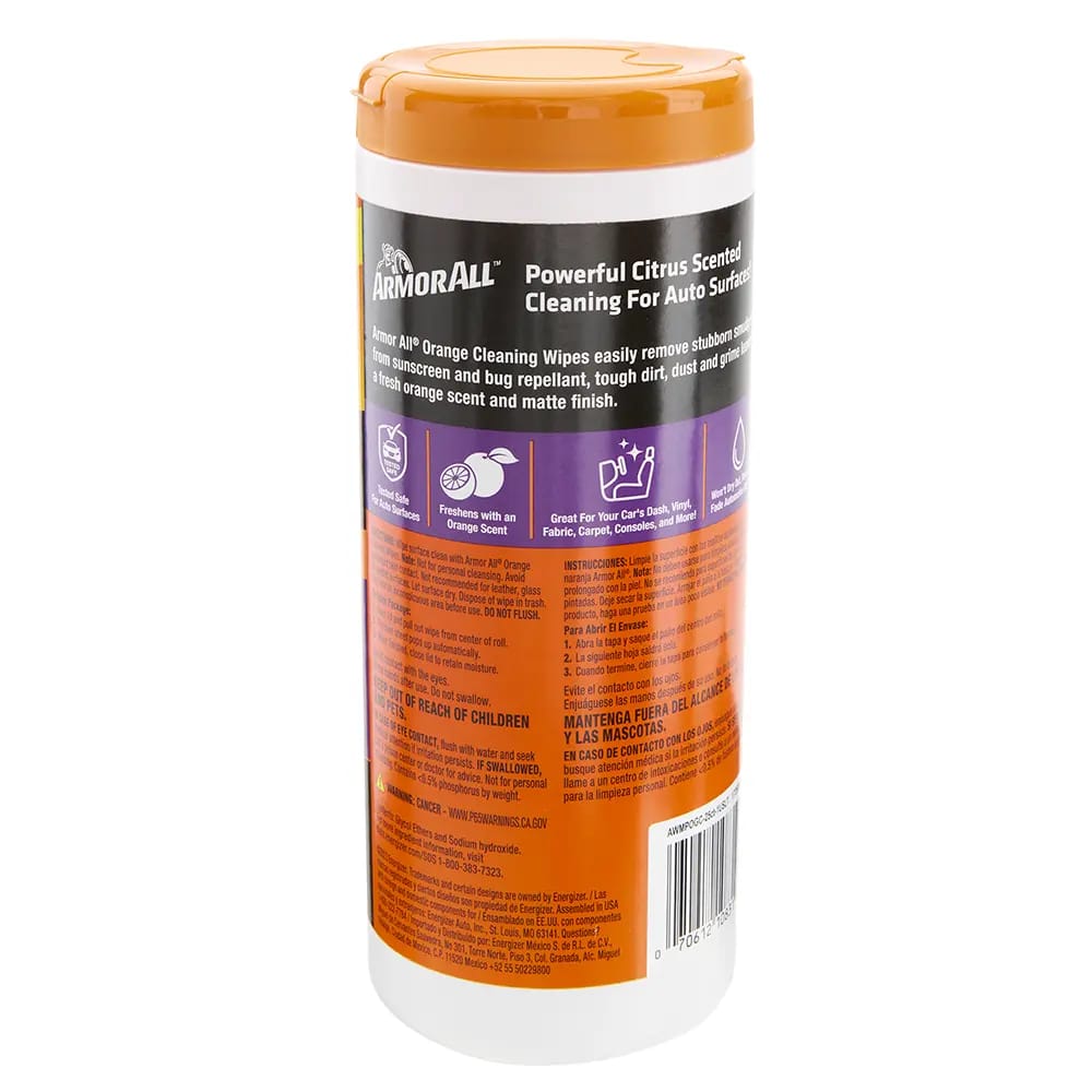 Armor All Orange Scent Cleaning Wipes, 25 ct