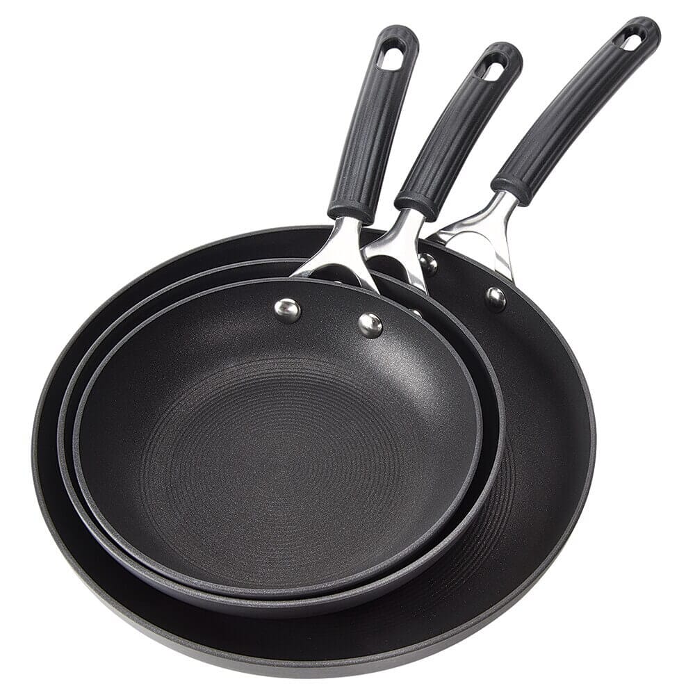 Circulon Hard-Anodized Nonstick Skillet Set, 3-Piece