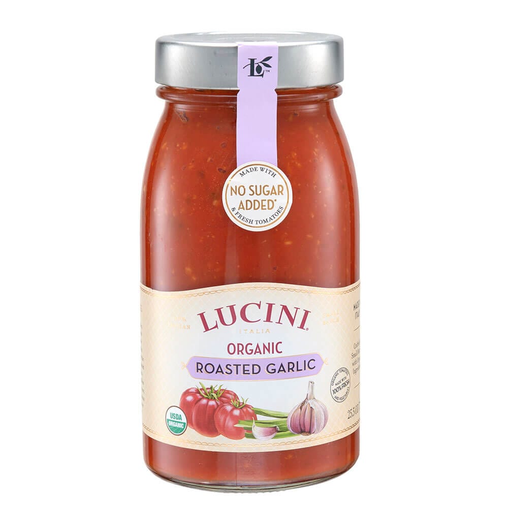 Lucini Italia Organic Roasted Garlic Pasta Sauce, 25.5 oz