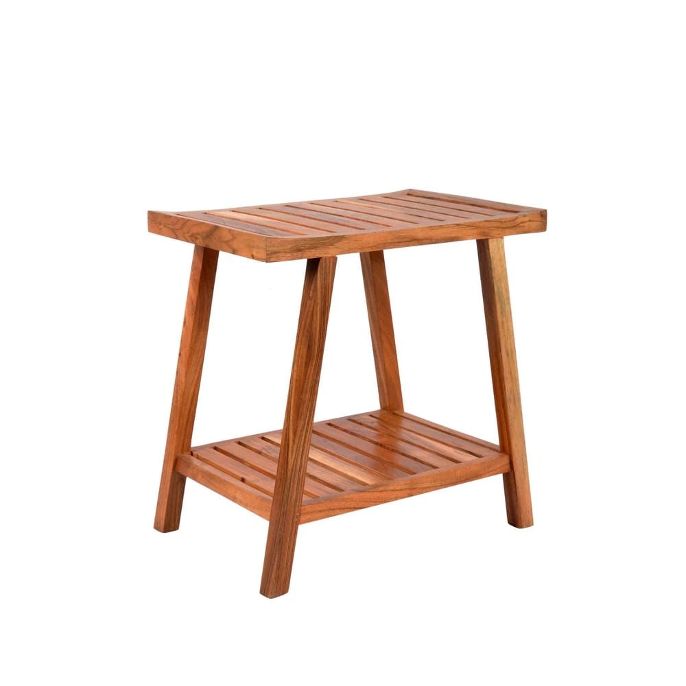 Acacia Wood Bath Bench, Natural