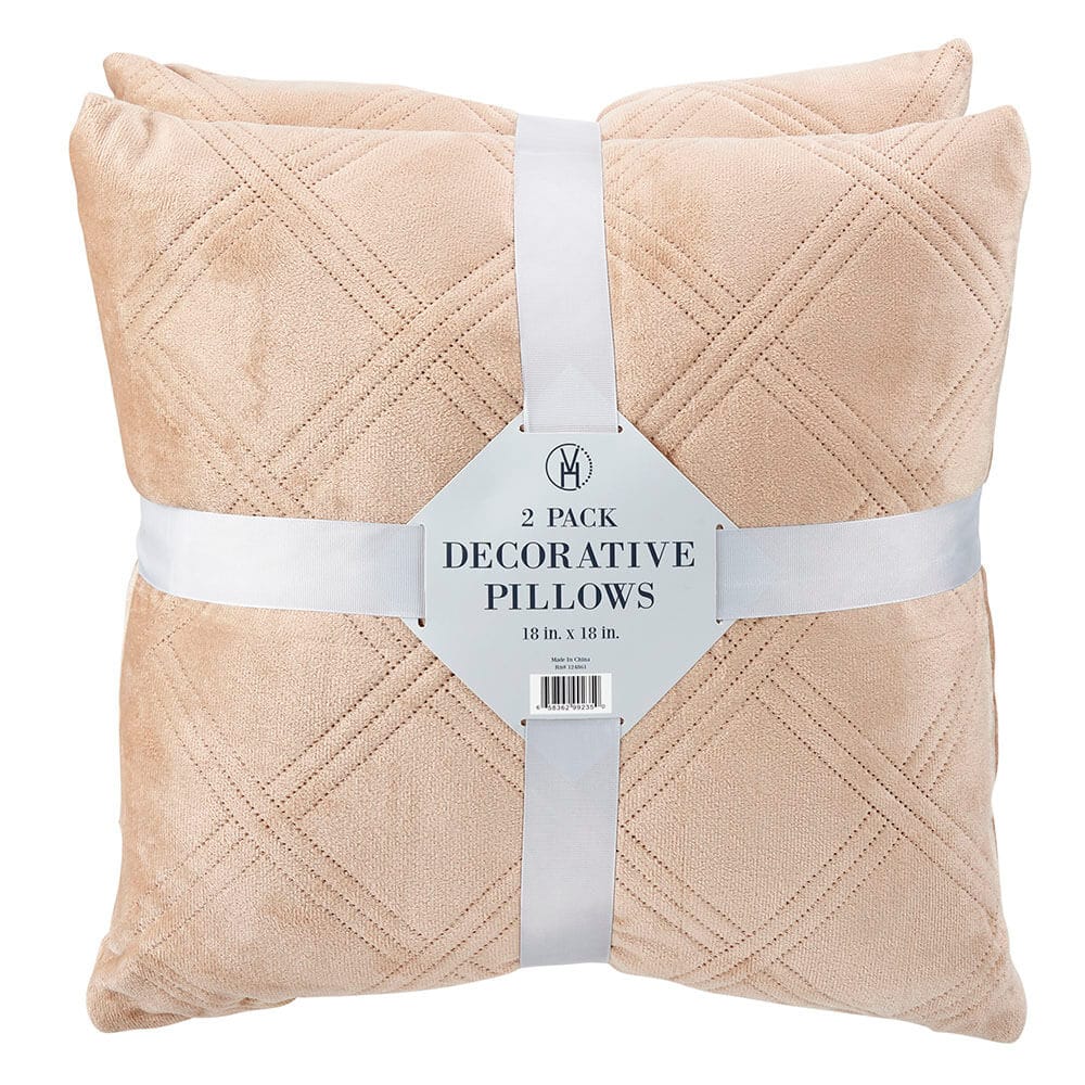 Decorative Velvet 18" Pillows, 2 Count