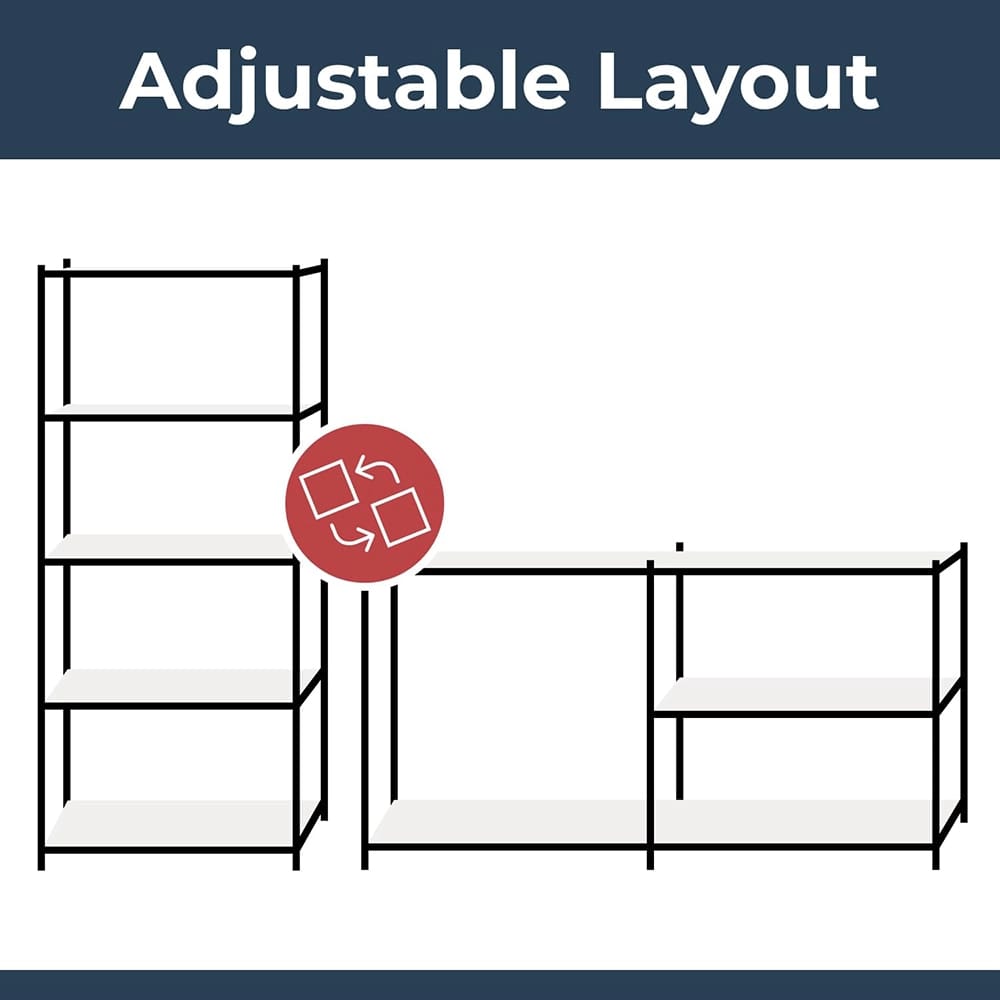 G-Rack 5-Tier Garage Shelving Unit, 30" x 12" x 59", Black, 2 Count