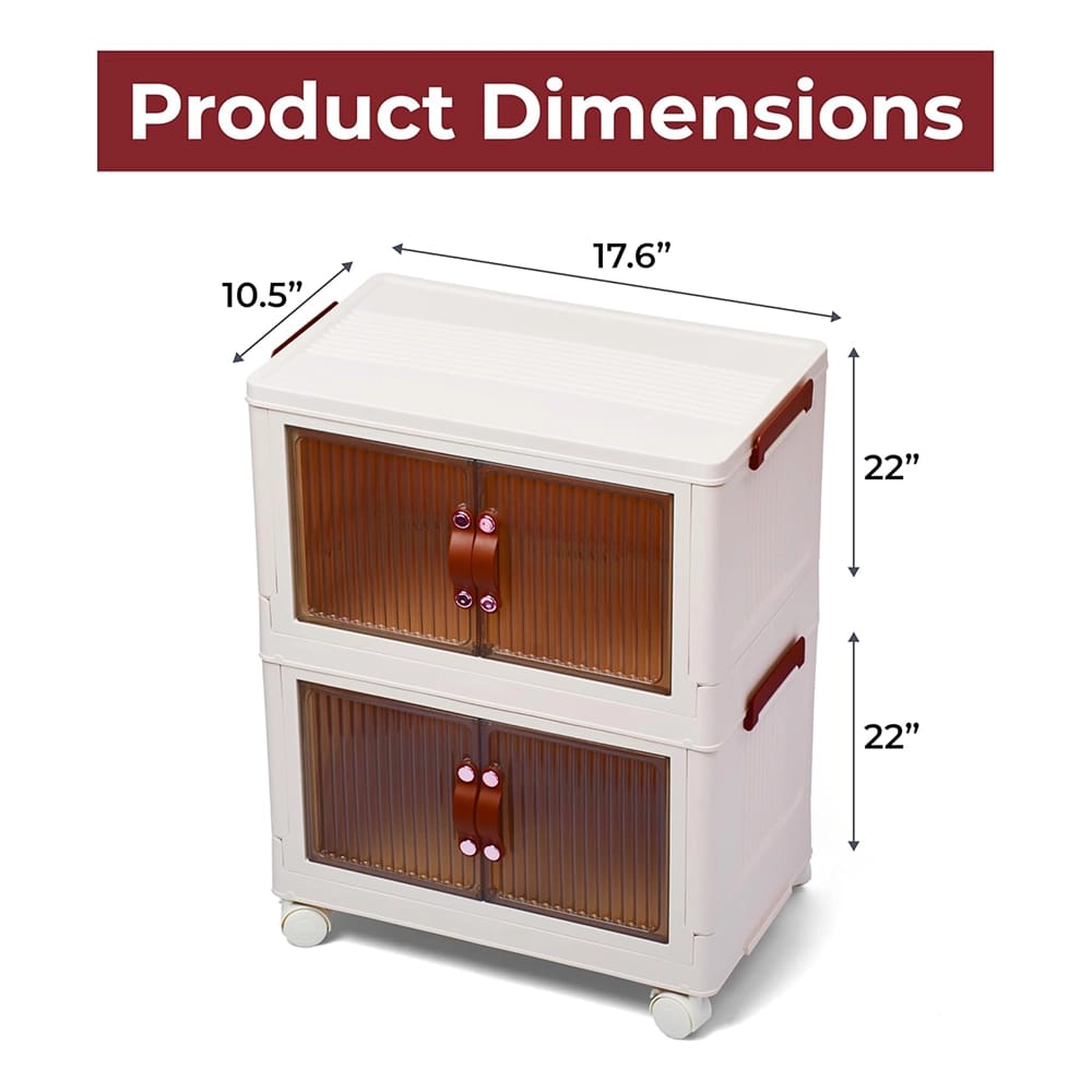 G-Rack Stackable Storage Organizer, White, 2 Pack