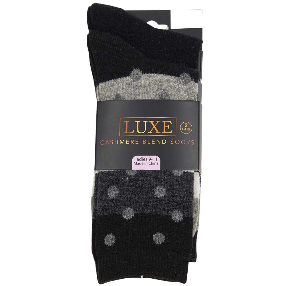 Luxe Women's Cashmere Blend Socks, 2 Pack