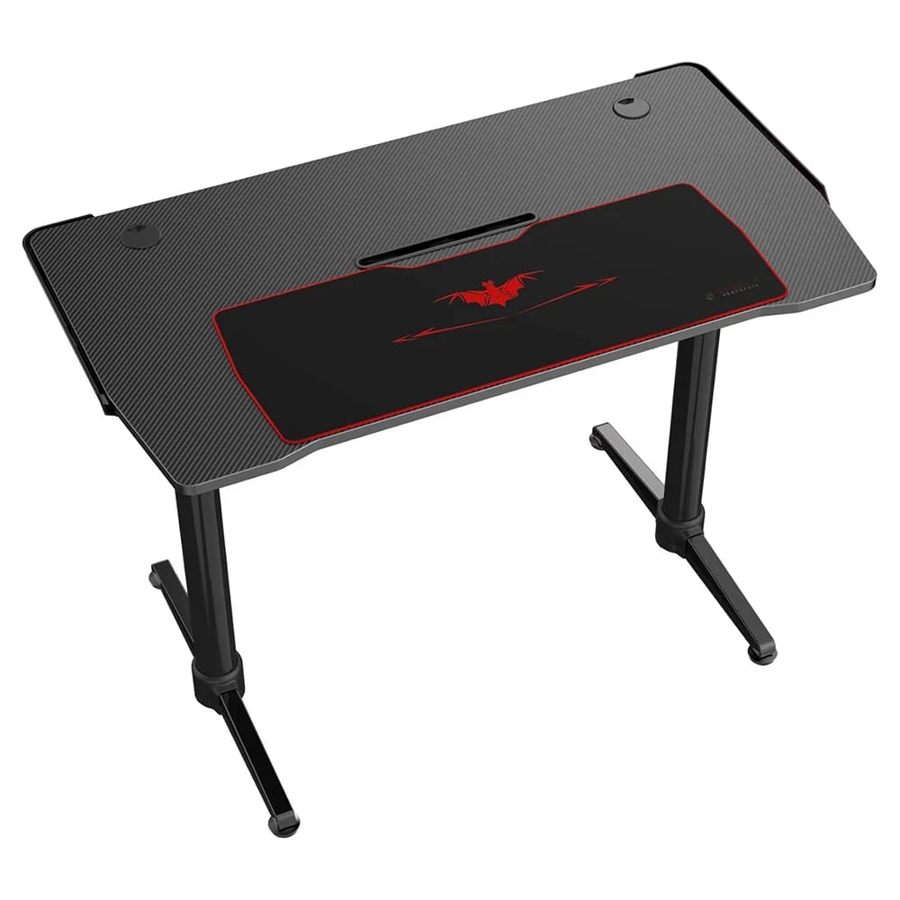 Eureka Ergonomic Curved Gaming Desk, Black