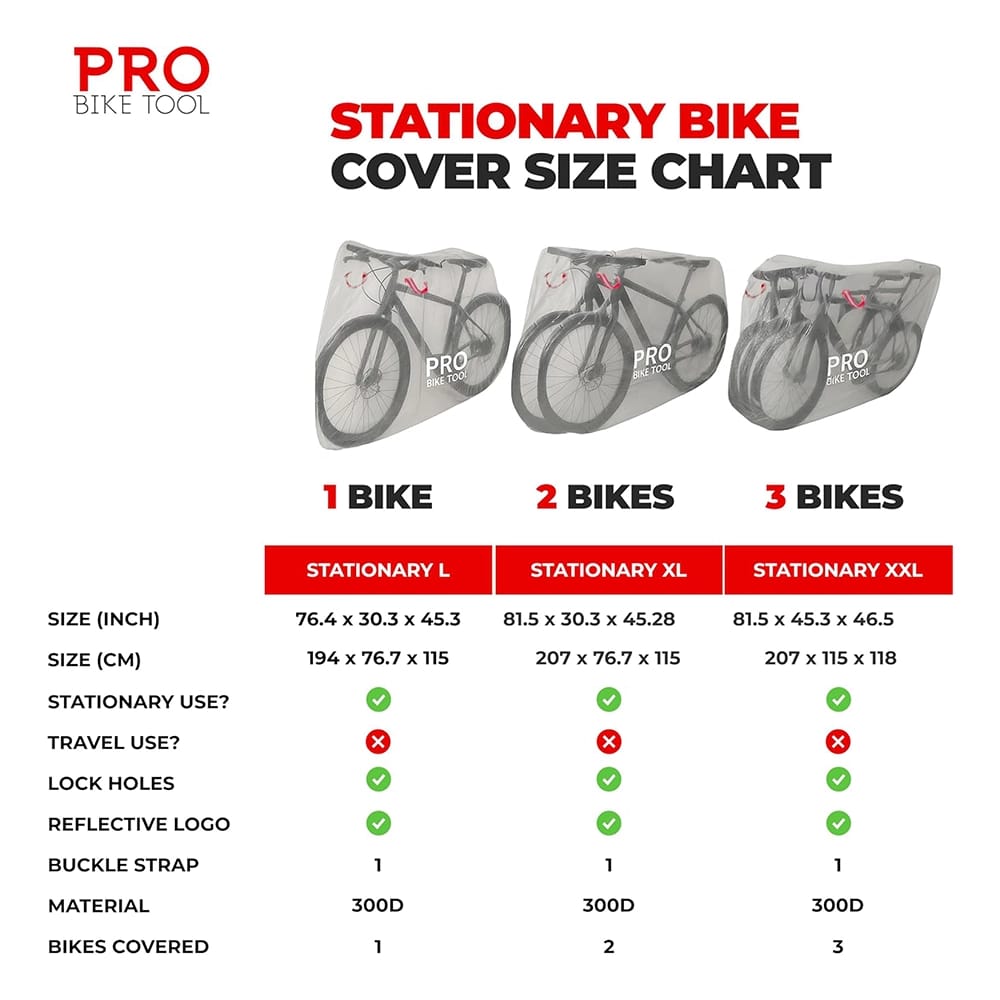 PRO BIKE TOOL XXL Transparent Bicycle Cover
