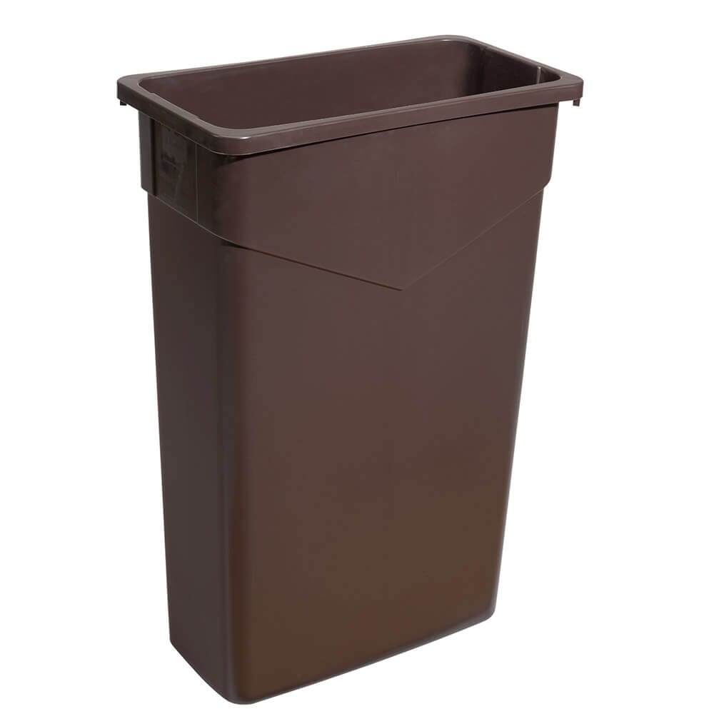 Singer 23 Gallon Rectangular Trash Can, Dark Brown