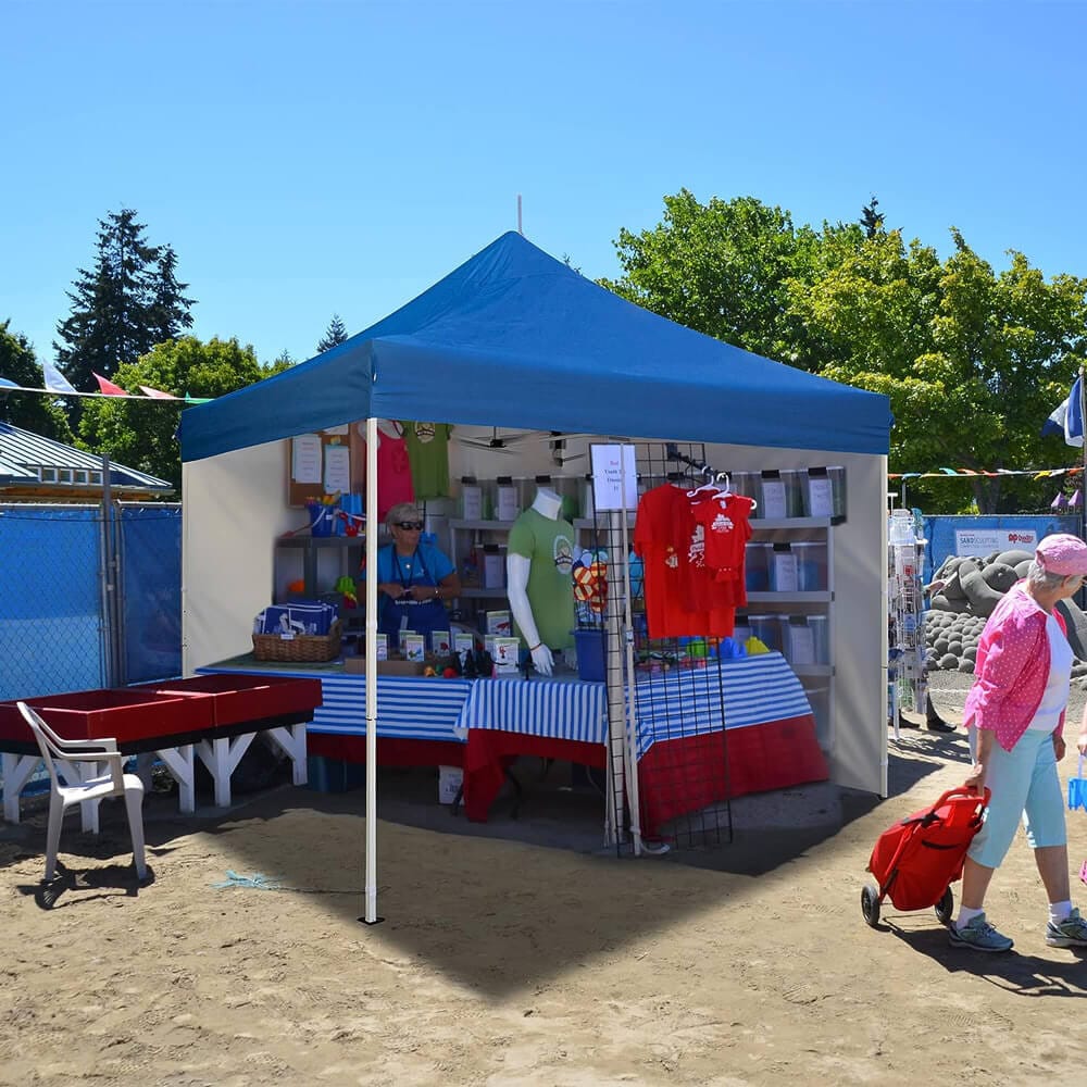 10' x 10' Pop-Up Canopy Tent with 5 Sidewalls, Royal Blue