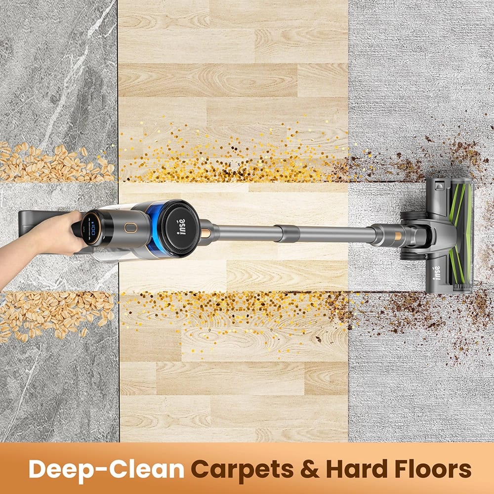 INSE Cordless Stick Vacuum, Blue