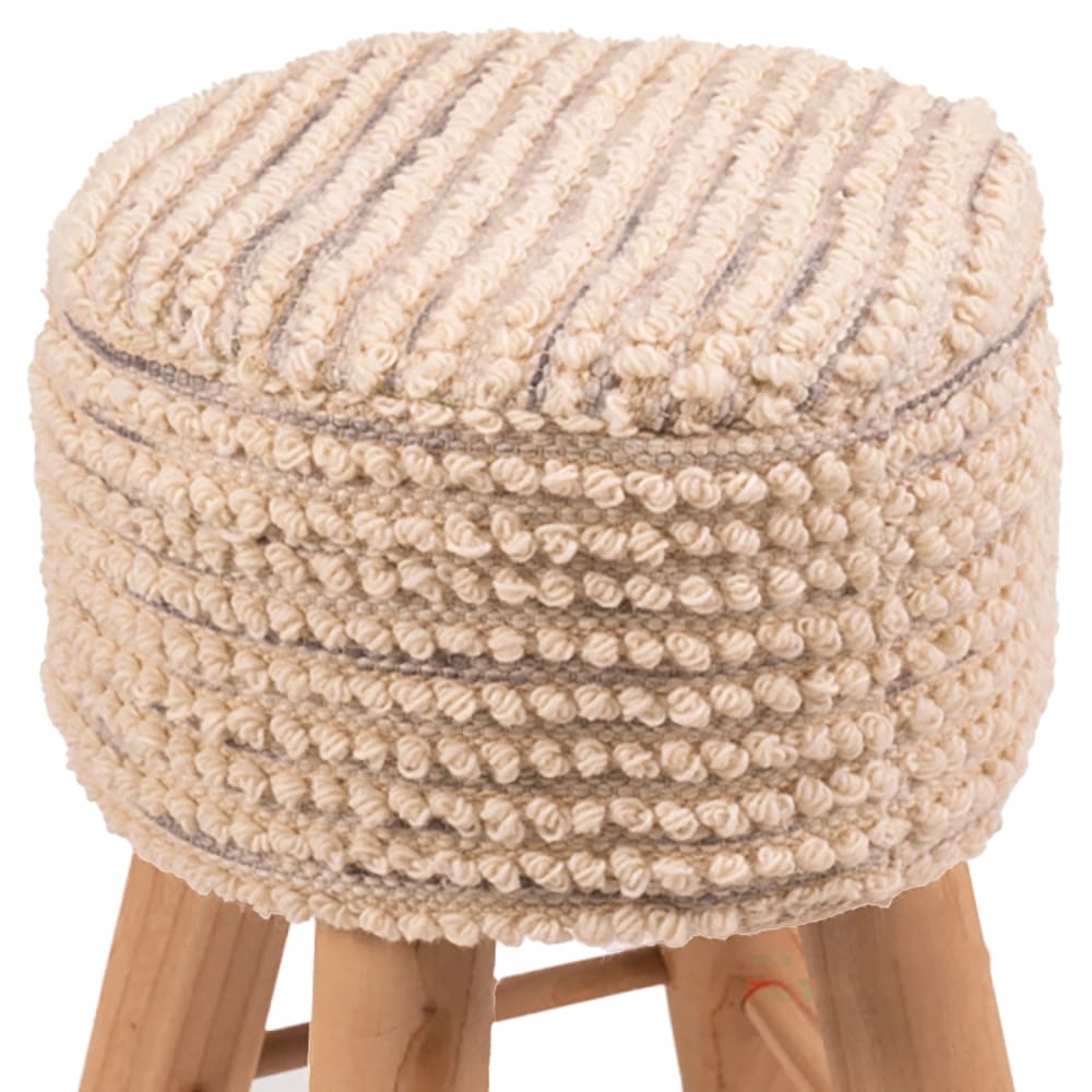 Albany Living 29" Upholstered Stool, Beige