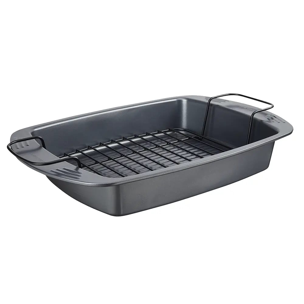 Baker's Secret Large Roaster Pan with Rack, 21"