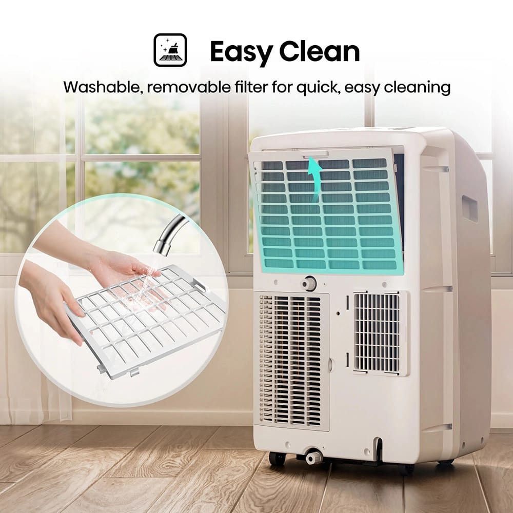 Hisense 10000 BTU Vented Small Portable Air Conditioner, White (Factory Refurbished)