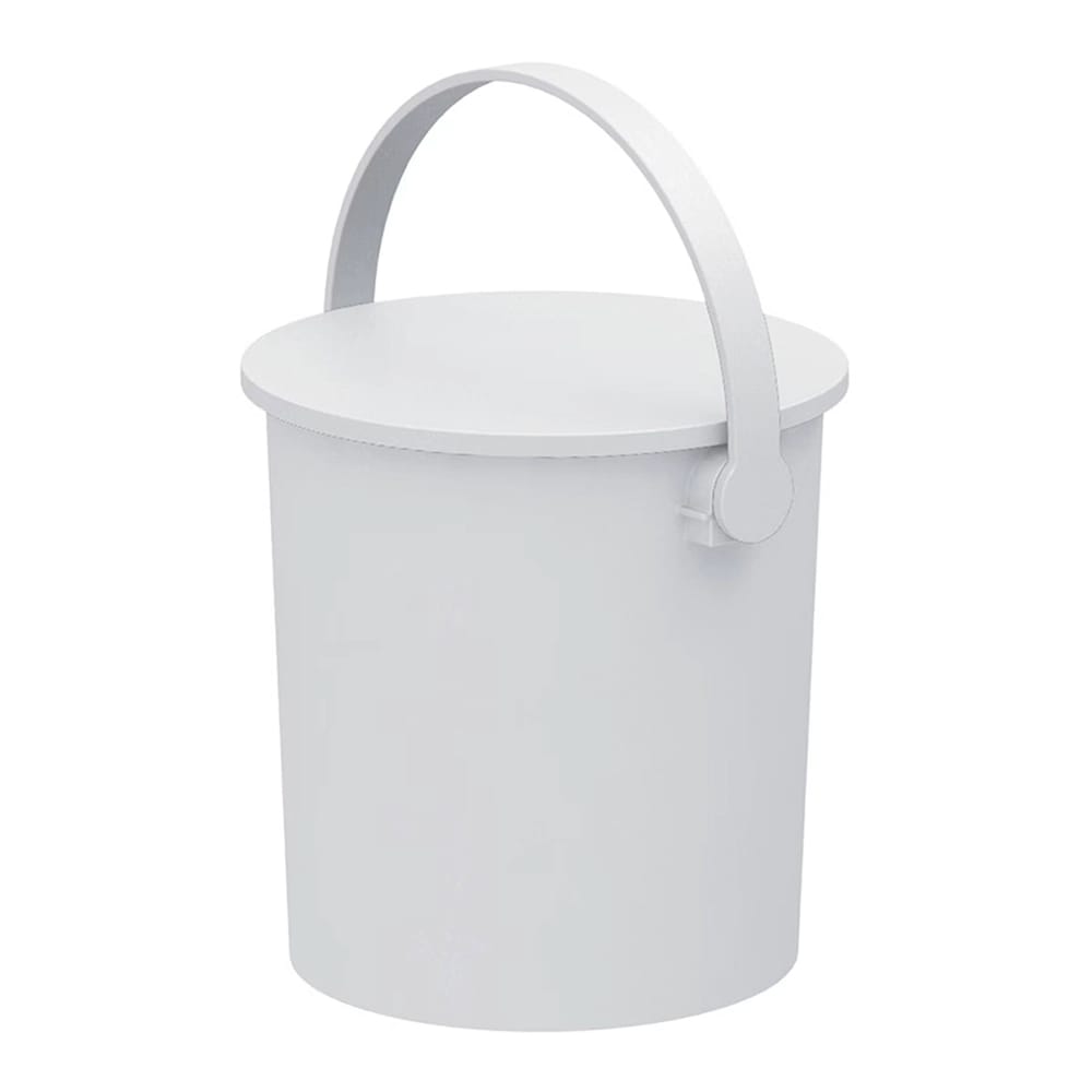 JEJ Astage 2.6 Gallon Sturdy Bucket with Lid, White