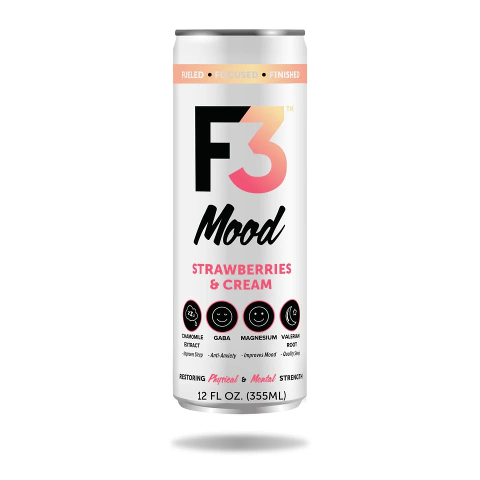 F3 Mood Drink Strawberries & Cream, 12 fl. oz.