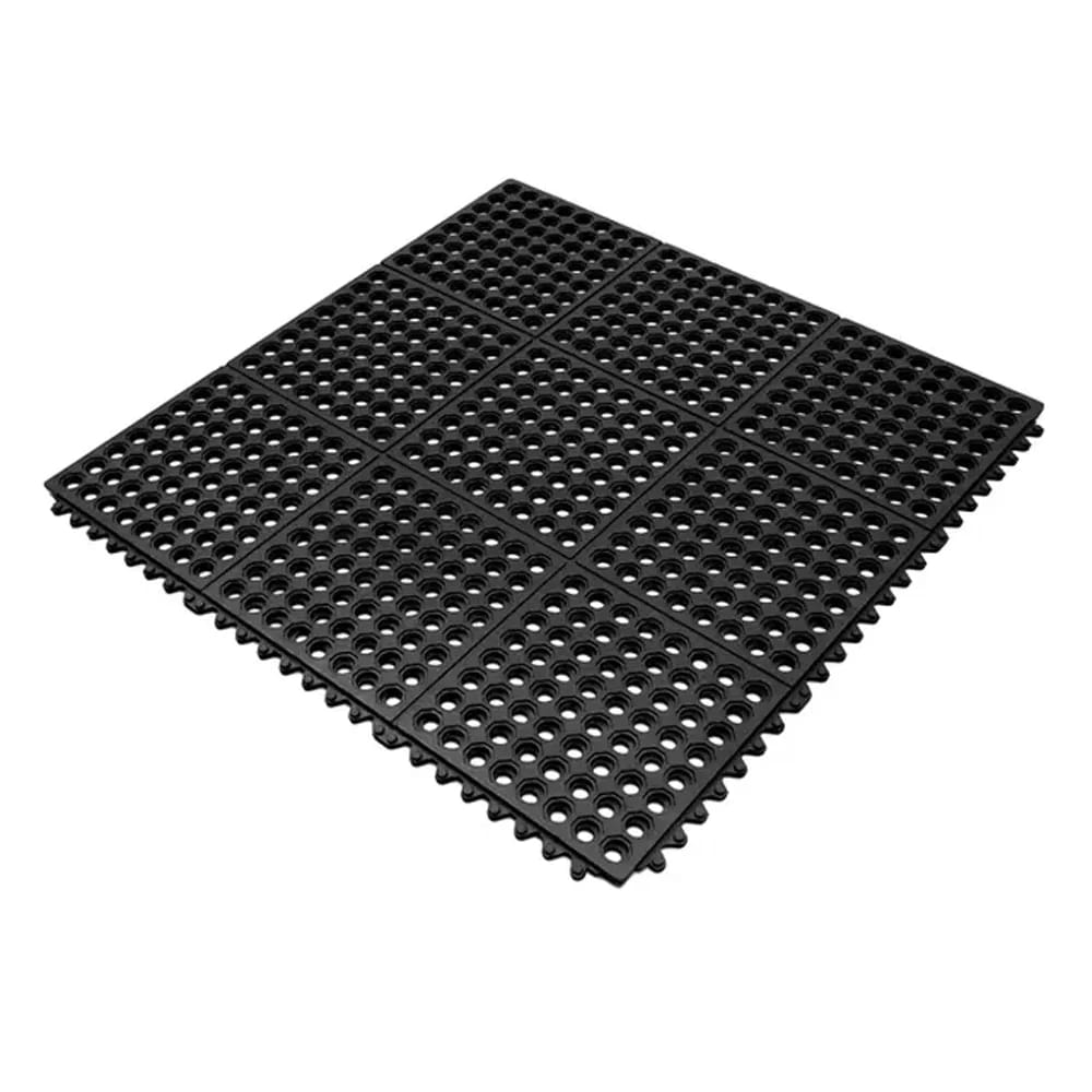 Oneida Interlocking Anti-Fatigue Mat, 36" x 36", Black