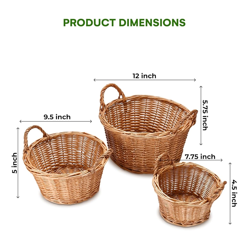 Prosumers Choice Wicker Basket, Set of 3