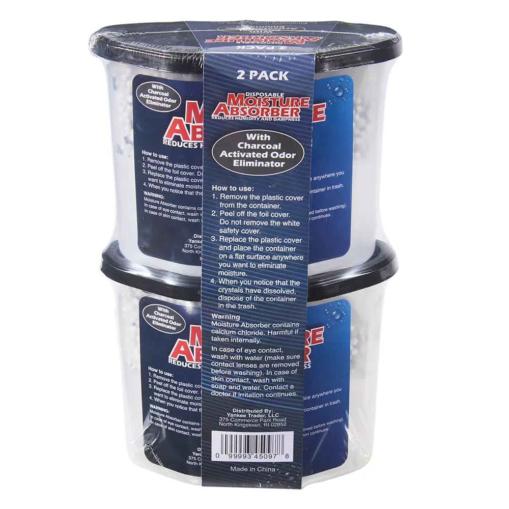 Disposable Moisture Absorber with Charcoal, 10.5 oz, 2 pk