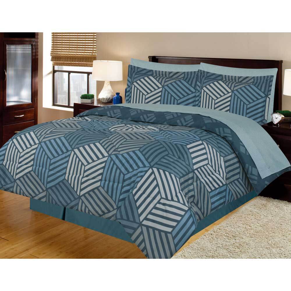 8 Piece Bed in a Bag King Comforter Set