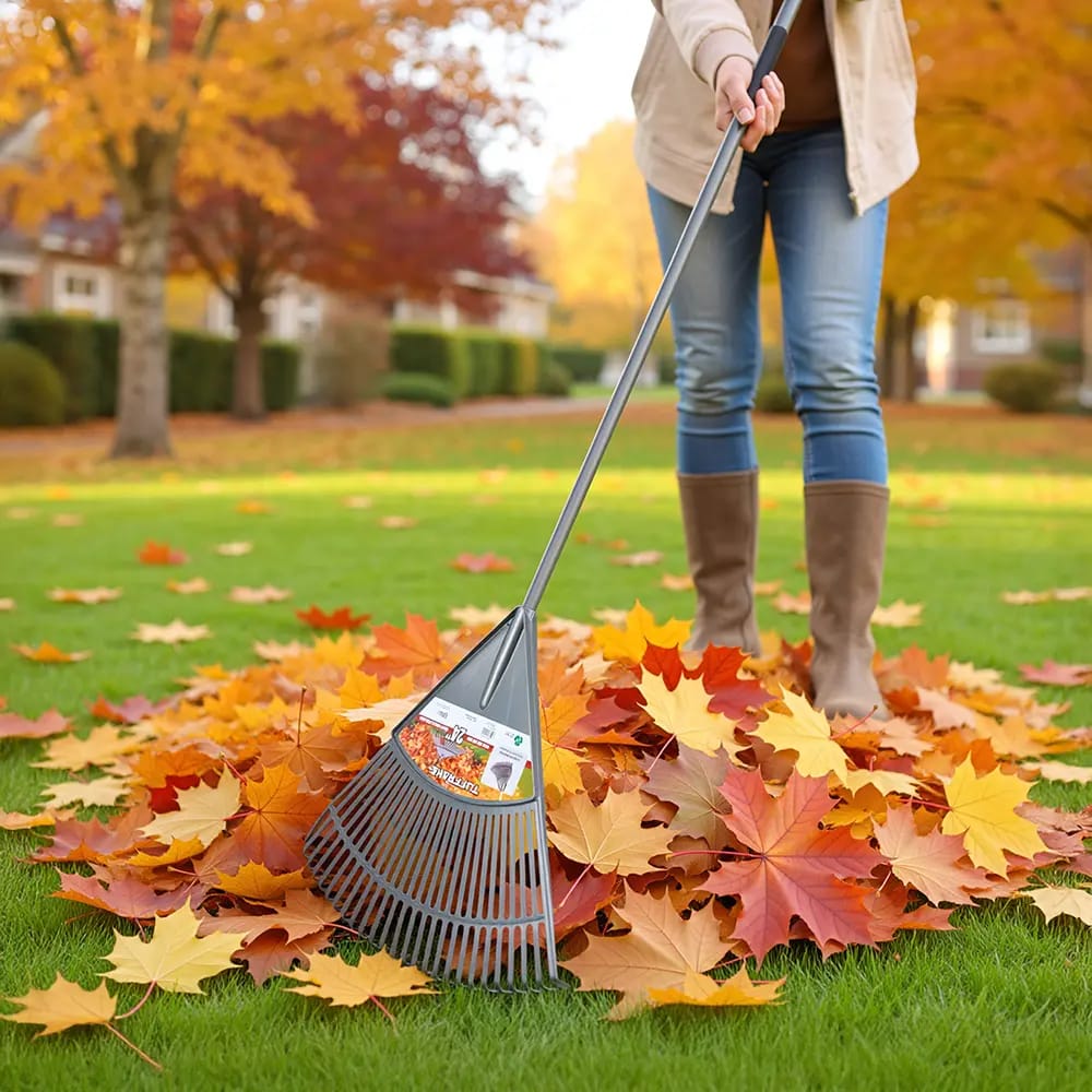 TuffRake Gray Leaf Rake, 24"