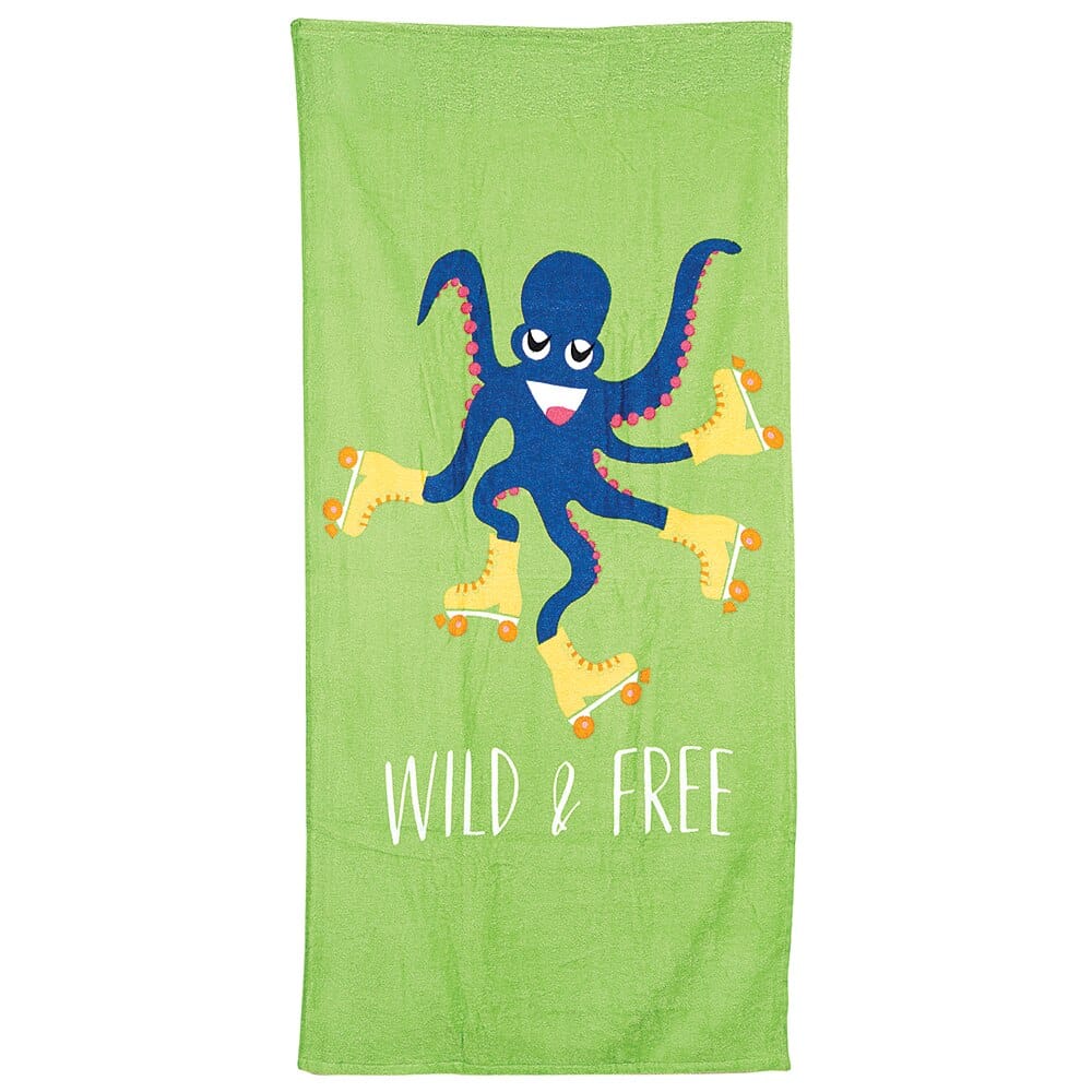 Cotton Printed Kids Beach Towel, 30" x 60"