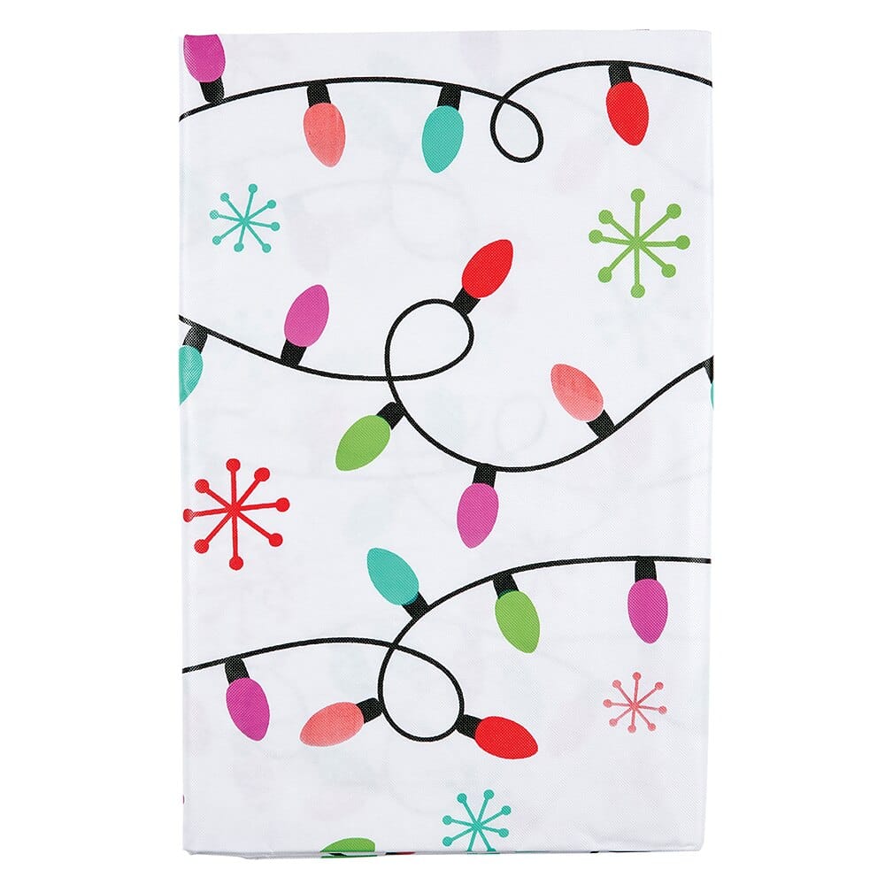 Seasonal Greetings Holiday Vinyl Tablecloth with Flannel Backing
