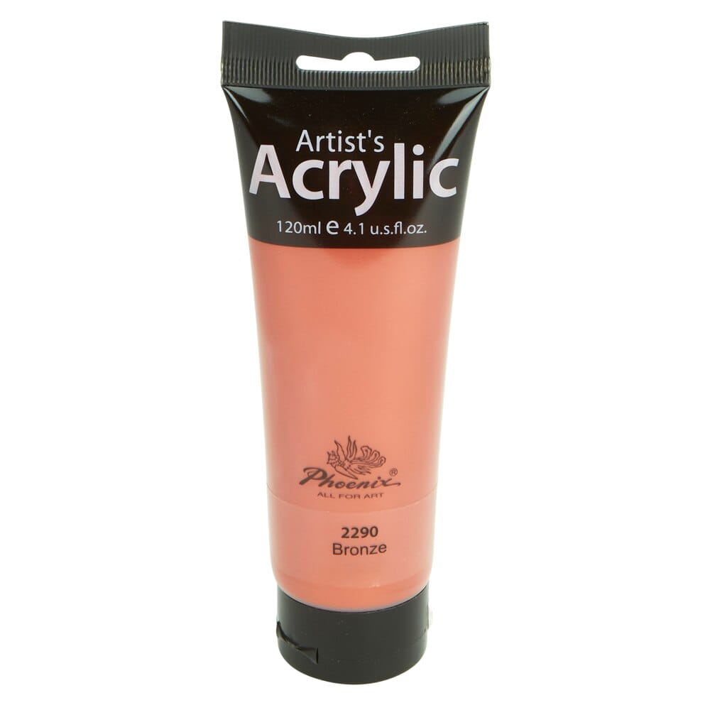 Phoenix Artist's Acrylic Paint, Bronze, 120 ml