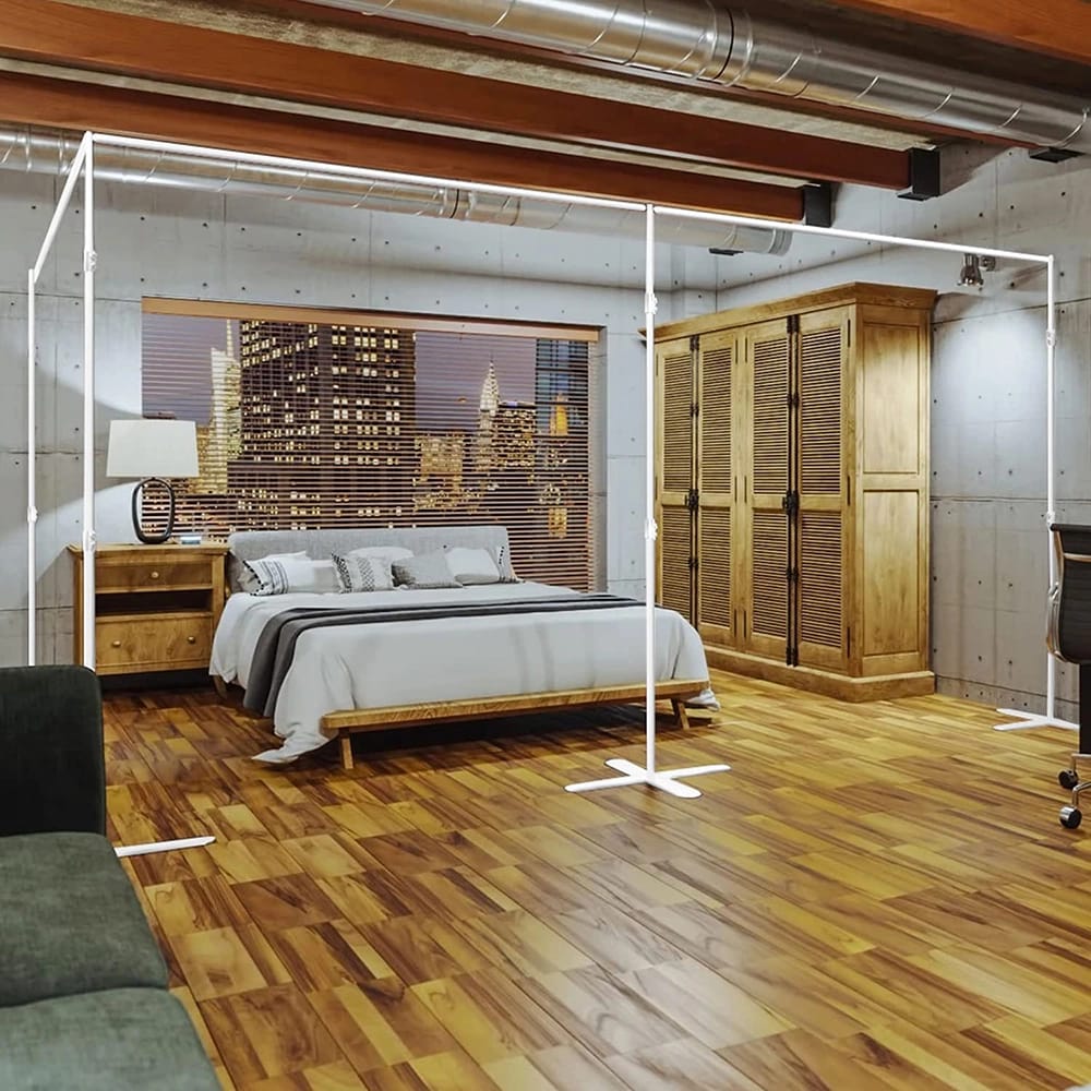 Room/Dividers/Now Small Freestanding Room Divider Stand, White