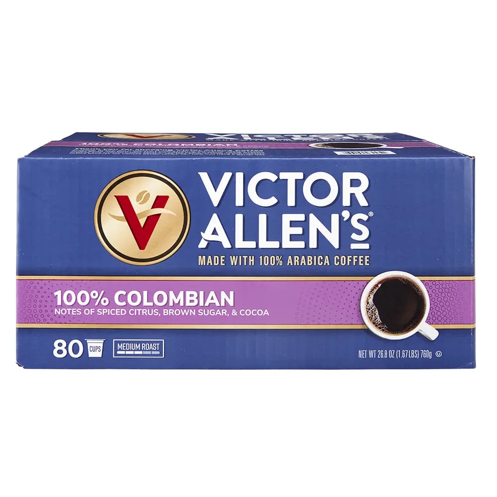 Victor Allen's Medium Roast Colombian Coffee Cups, 80 Count